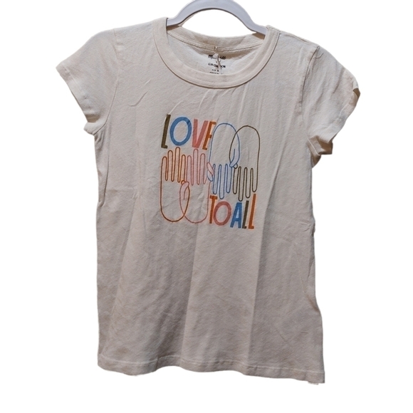 𝅺MADEWELL LADIES SHORT SLEEVE GRAPHIC LOVE TO ALL TEE- XS - Picture 2 of 5